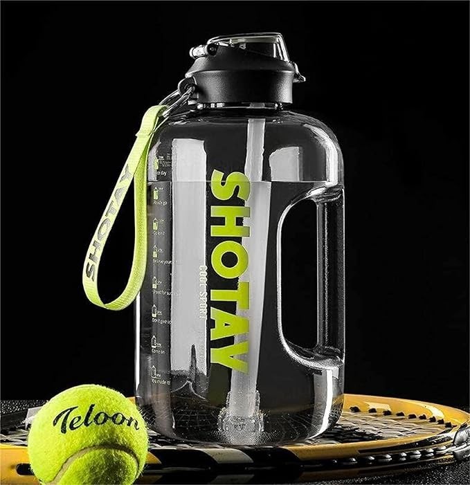 Classy Sports Water Bottle 1.5L - Removable Straw & Leakproof BPA Free Water Bottle with Time Marker & Motivational Quotes for Fitness, Gym, Camping