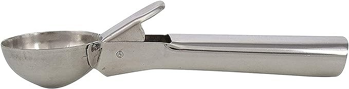 Kuber Industries Stainless Steel Ice Cream Scoop with Trigger Release (Silver), Standard